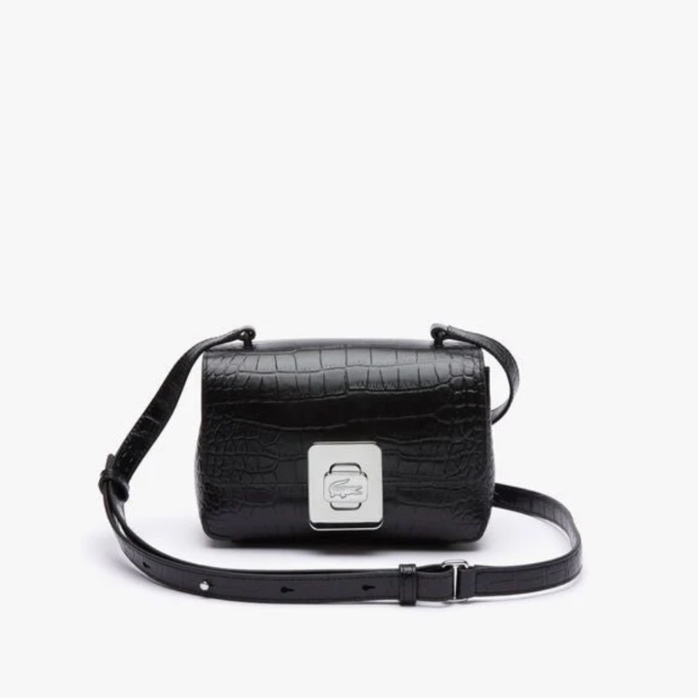 Lacoste - WOMEN’S AMELIA METAL CLASP EMBOSSED LEATHER PURSE